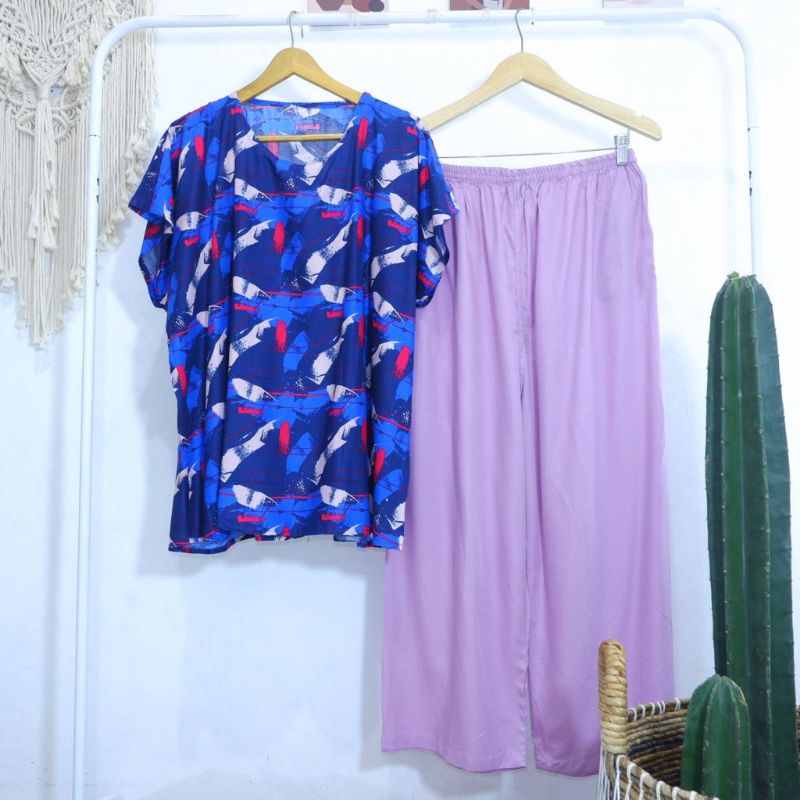 BABYDOLL JUMBO RAYON FIT TO XXXL LD 130 (CELANA PANJANG) SERI 1 LD125 LD130-PJXL 8