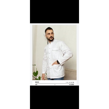 Baju Koko Nizar Bordir 2022 NK 14S Putih