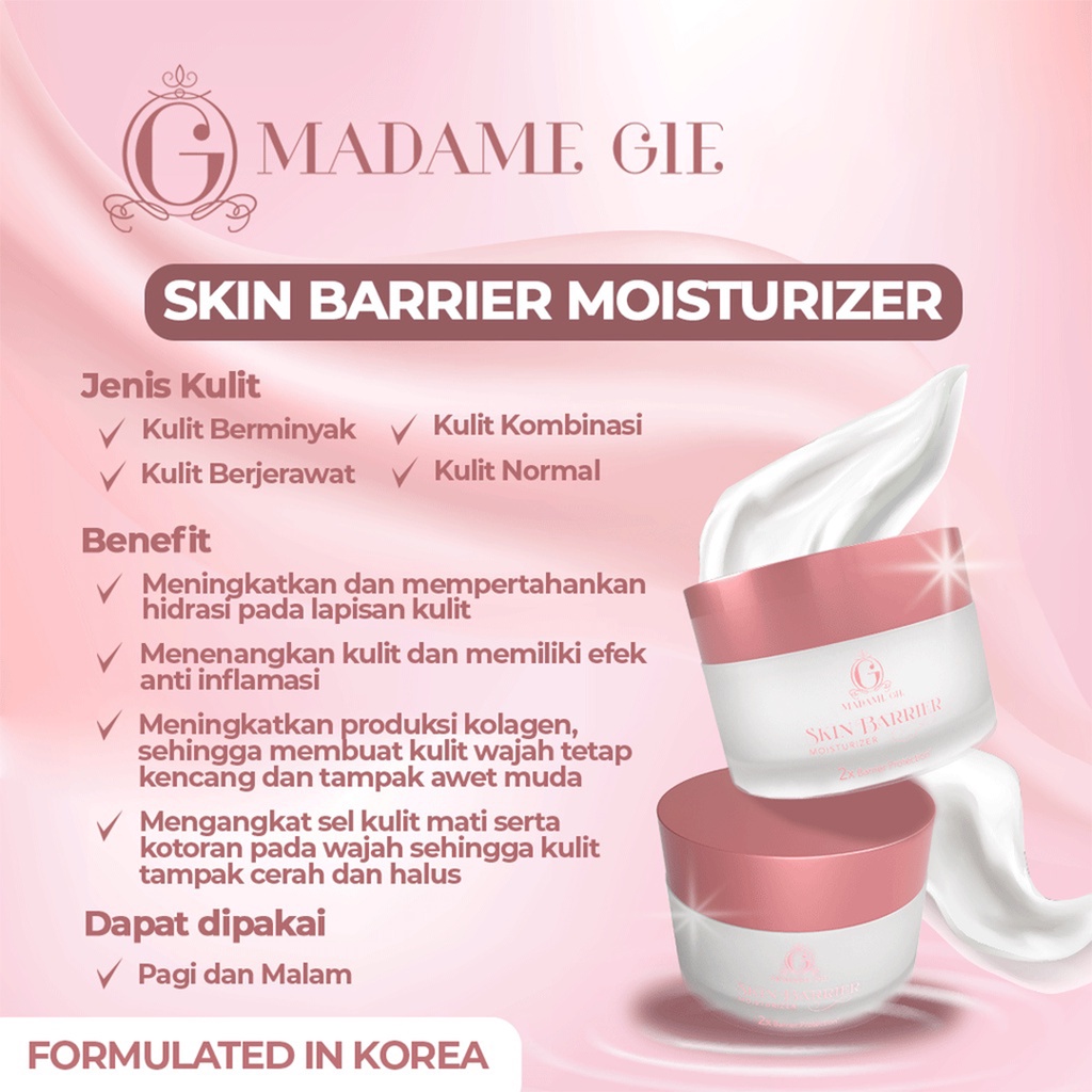 ❤ BELIA ❤ MADAME GIE Skin Barrier Series | Serum | Moisturizer | Skincare Pelembab | Skin Barrier | Ceramide | Bakuchi Extract | BPOM