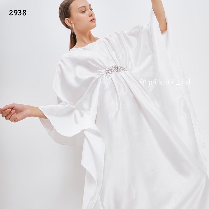 Kaftan Wanita Satin panjang / dress kaftan panjang batwing / baju lebaran / 2845