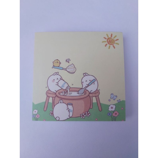 MEMO PAD aesthetic cute design karakter animasi molang-Make yogurt