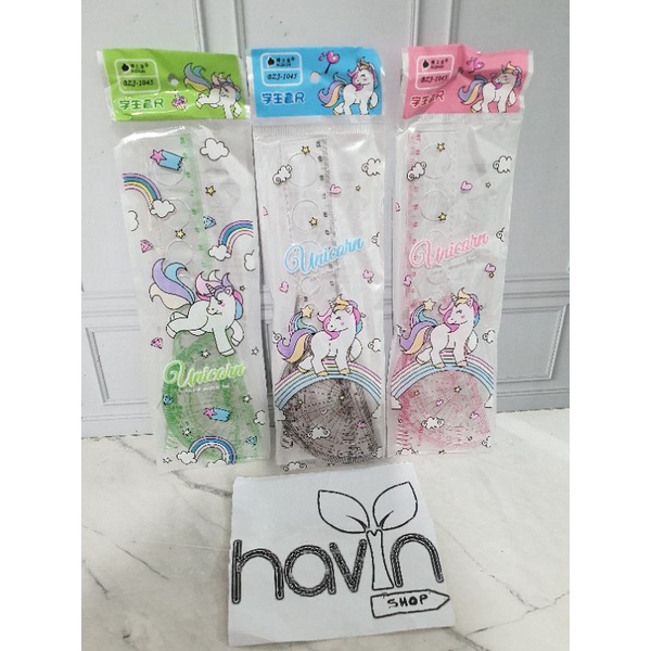 PENGGARIS SET ISI 4 (BOCAI)/GARISAN SET-UNICORN bocai