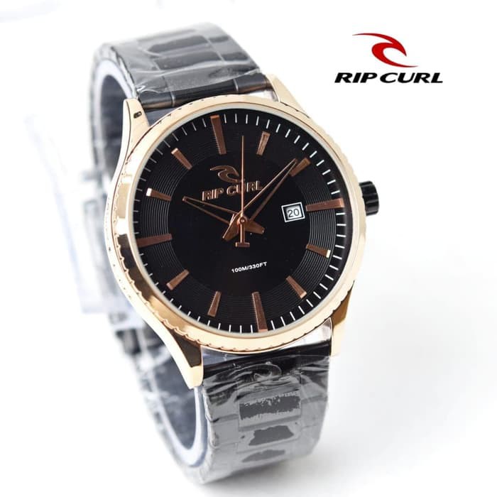 JAM TANGAN PRIA RIPCURL ORI DATE RANTAI ANALOG COWOK ADA 5 WARNA COD MURAH