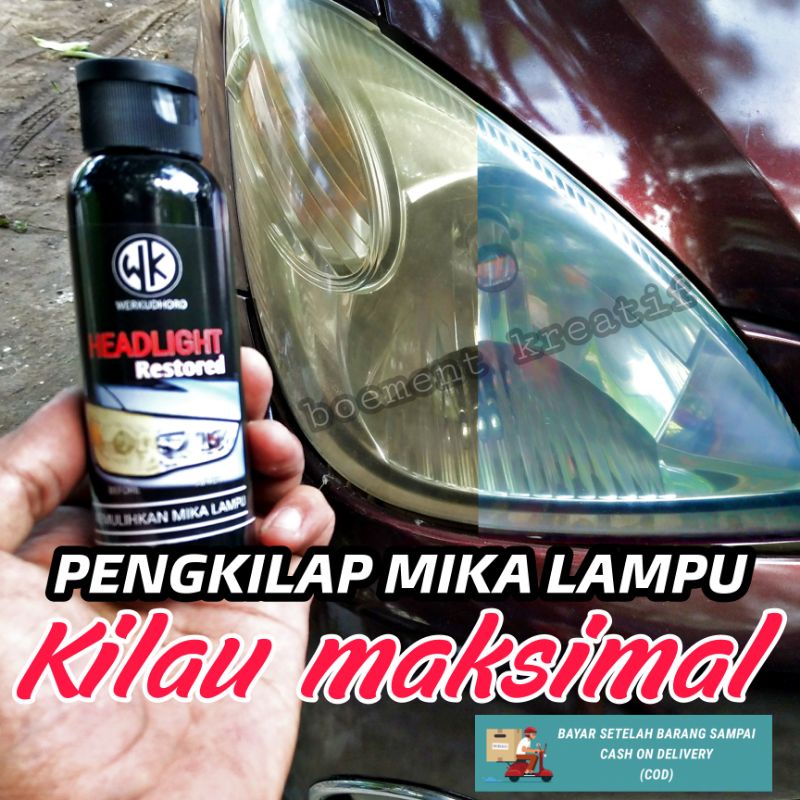 Pembersih interior &amp; pengkilap lampu menguning