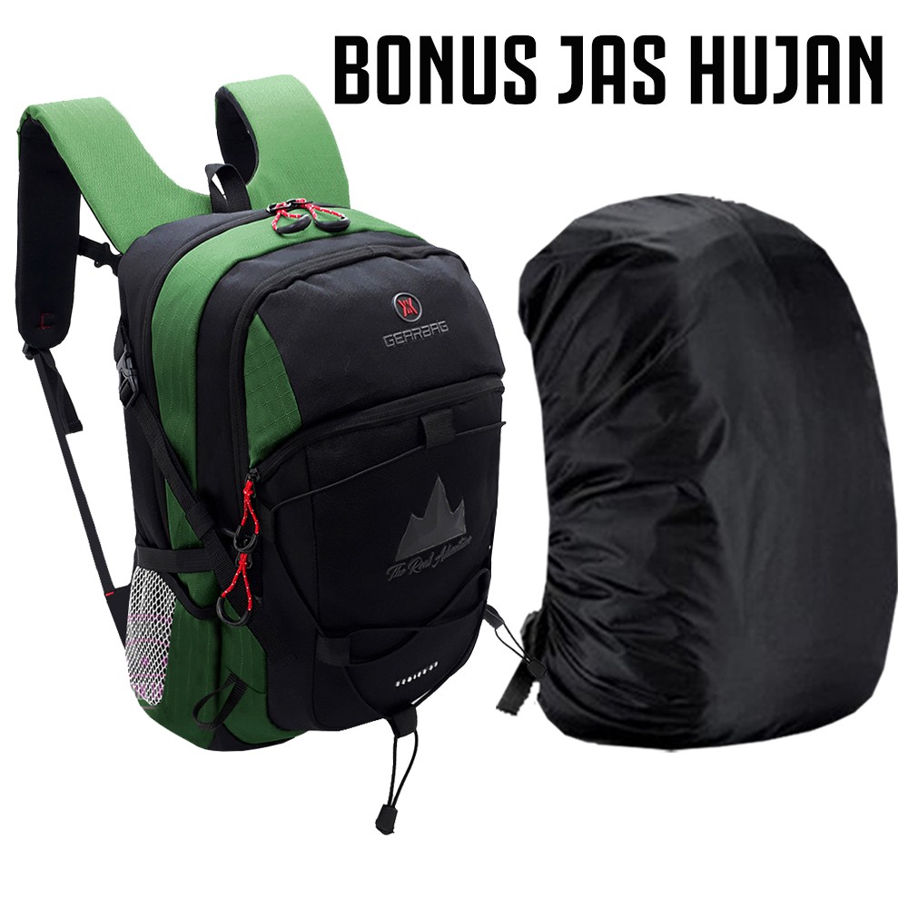 Tas Ransel Pria Kecil 10 Liter Distro Kantong Punggung Cowok BONUS JAS HUJAN Gress Series 04