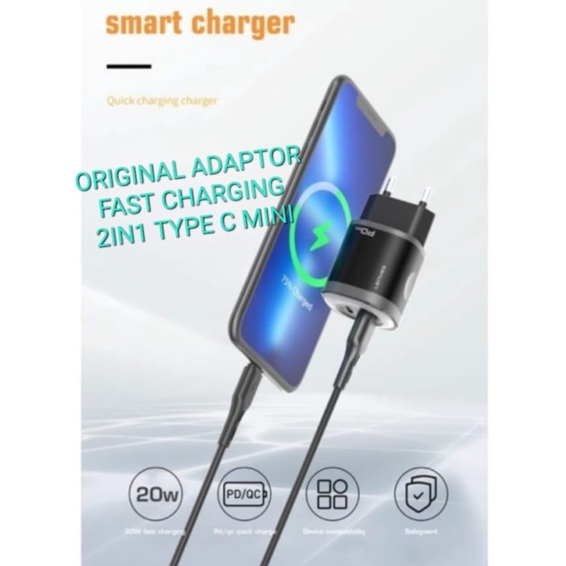 J447 ADAPTOR FAST CHARGING 2IN1 TYPE C DAN PD QC 3.0 MINI 3A UNIVERSAL BATOK CHARGER USB TIPE A FAST CHARGING ADAPTOR ASLI VOOC TIPE HP CAS CASAN TRAVEL FLASH CHARGE QUICK QUALCOM ADAPTER ADAPTIVE KABEL DATA HANDPHONE QUALLCOM VOLT GET TC POWER SMART