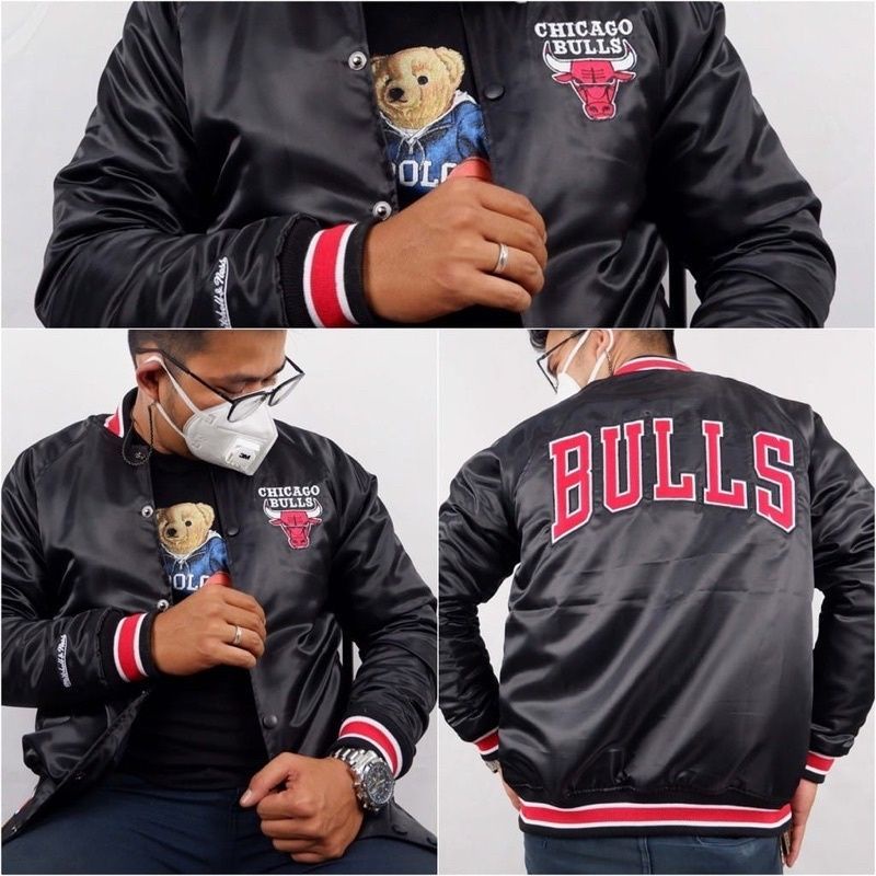 jaket bomber bseball cichago Bulls black/baseball VARSITY jaket original