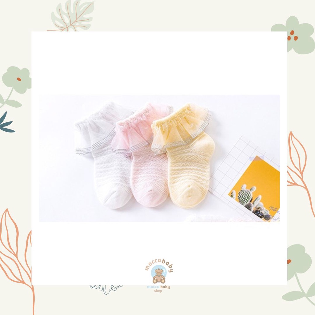 MBSS - Kaos Kaki Renda Anak Perempuan Kids Socks Pakaian Bayi Kaos Kaki Bayi Ala Bahan Katun / BEAUTY ANNIE