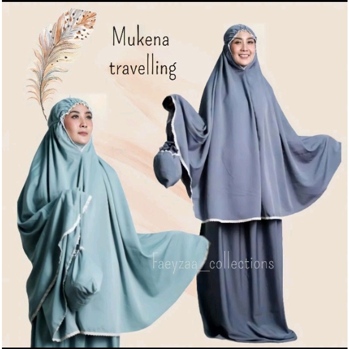 Serba 30 Ribu - Mukenah Polos Traveling Tas Cantik - Mukenah Katun Premium