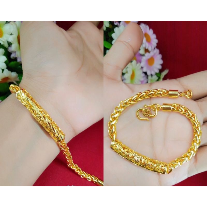 gelang tangan dewasa perhiasan wanita yang mewah emas muda