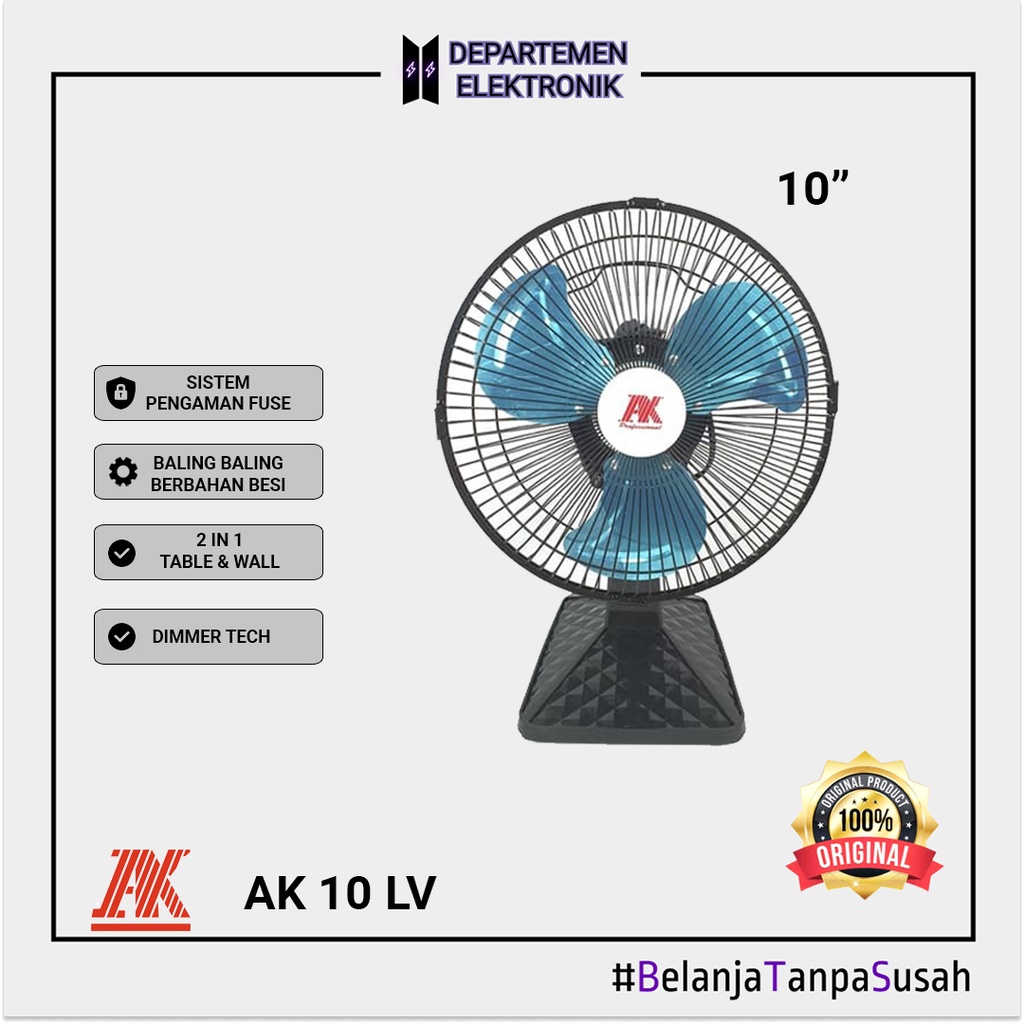 AK  KIPAS BESI 10&quot; AK LV with dimmer tech MURAH BANGET / GARANSI RESMI