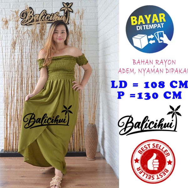 Balicihui Dress Jovita Dress Wanita Dress Bali Dress Sabrina Long Dress Bali Nyaman Trendy