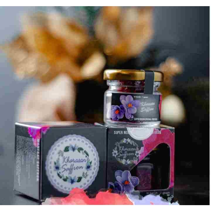 Vienka Khorasan Saffron 1 gr - Bunga Saffron Premium Asli All Red Gold Super Negin Iran Grade A Supe