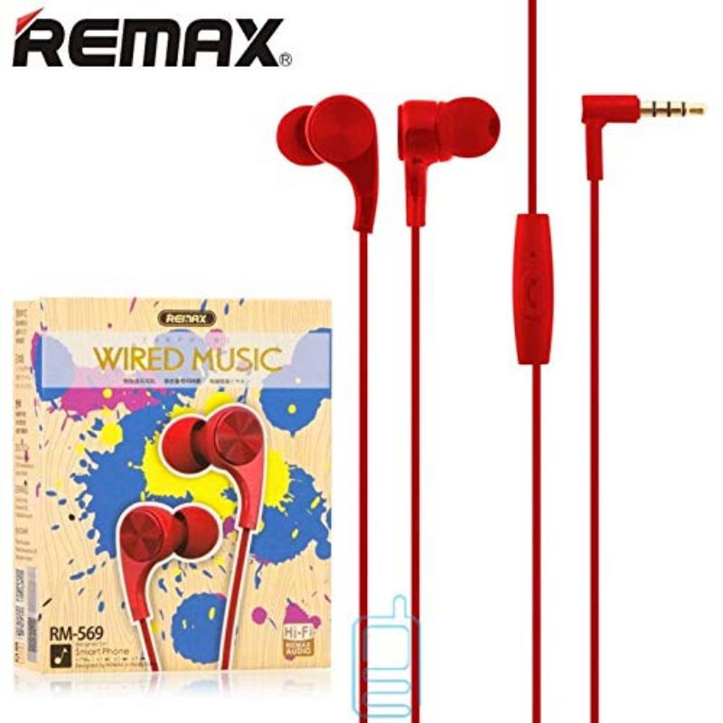 EARPHONE HANDSFREE SUPER BASS REMAX ORIGINAL 100% Remax Earphone Wired Music RM569 HEADSET