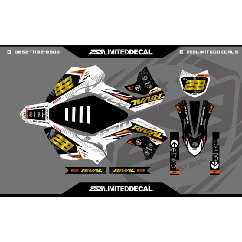 DECAL / STIKER PRINT KLX 150 BF BAHAN STANDAR