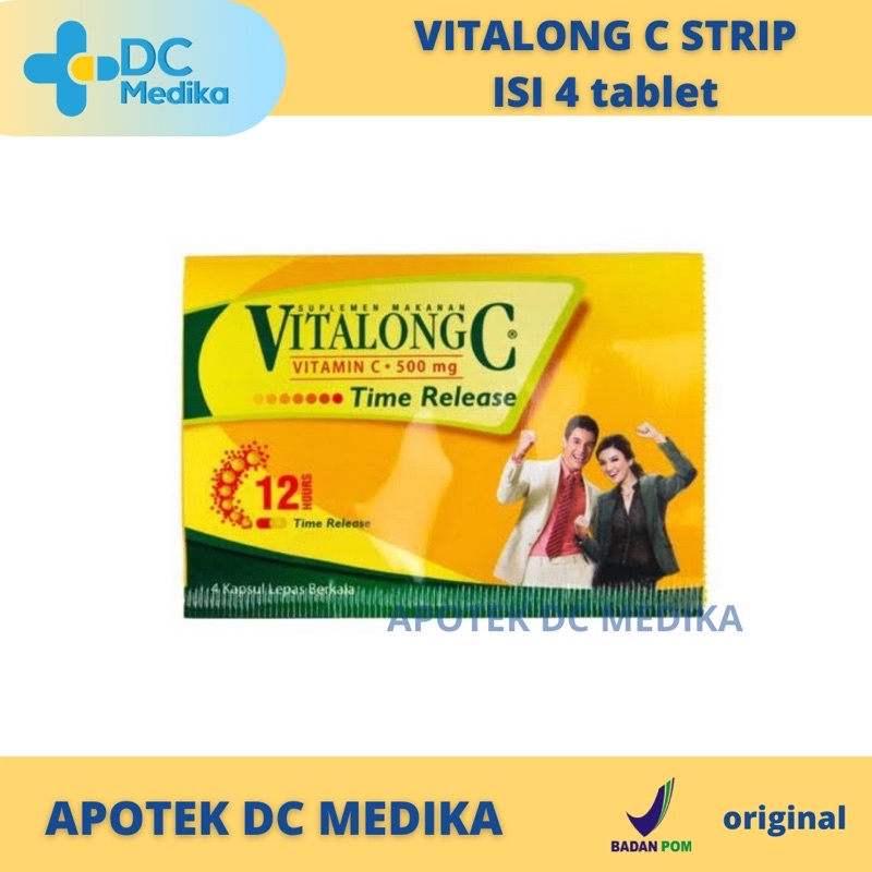 Vitalong C Strip 4 tablet / Multivitamin / Vitamin C / Vitamin daya tahan tubuh