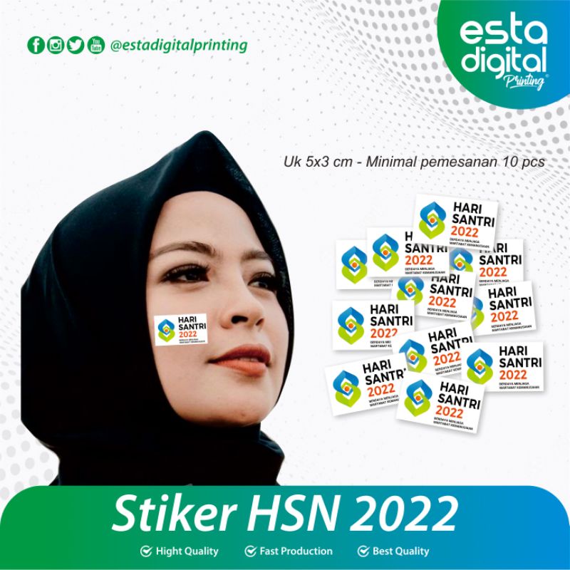 Jual Stiker Hsn 2022 Bisa Untuk Pipi Uk 5x3 Cm Shopee Indonesia 4982