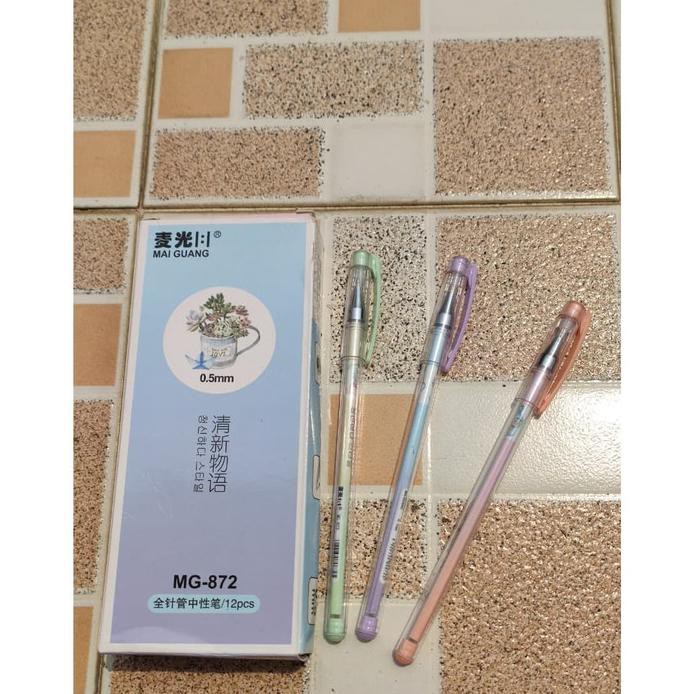 

Ball Pen Pena Pulpen Pen Unik Lucu Slim Mai Guang Mg-872 0.5Mm 12Pcs