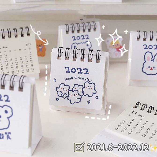

2022 Kalender Meja Mini Motif Kartun Kreatif