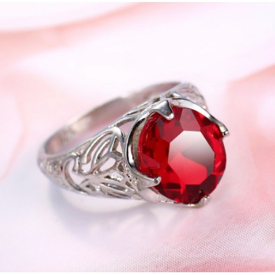 CINCIN real 925 sterling silver ring Classic  AAAAA Blue Cubic zircon