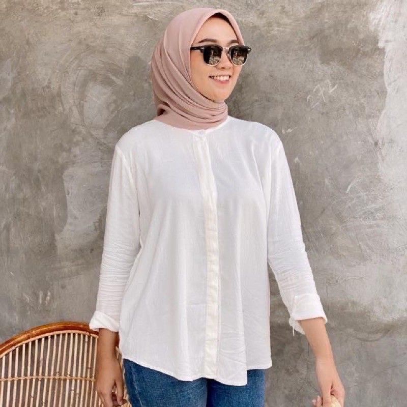 MAUDY SHIRT Kemeja Wanita Sakila Twill Lengan Panjang Oversize Jumbo