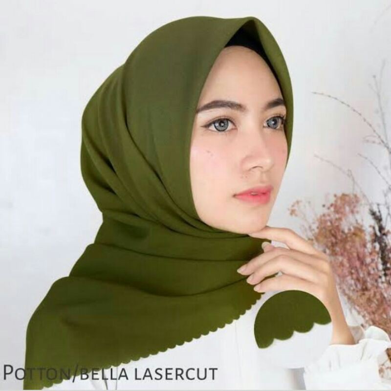 Hijab Segi Empat Laser Cut / Hijab Saudia Rawis / Bela Squere / Segi Empat Jumbo / Segi Empat Saudia