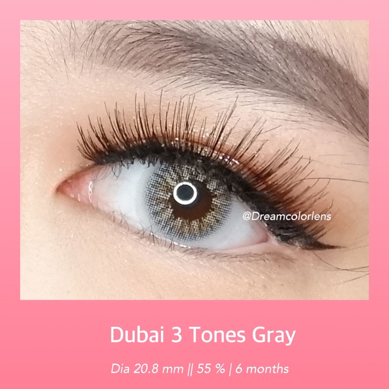 Softlens Dubai 3 Tones Gray / Brown / Black / Blue / Tosca Normal Minus Beda Minus