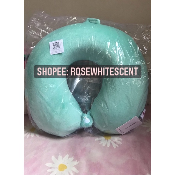 Original Miniso - Bantal Leher/Neck pillow Lembut Memory Foam U Neck Pillow Miniso - Tosca/Hijau