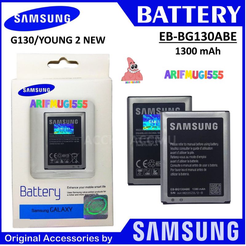 BATERAI BATTERY BATRAI SAMSUNG GALAXY YOUNG 2 G130 EB-BG130ABE ORIGINAL