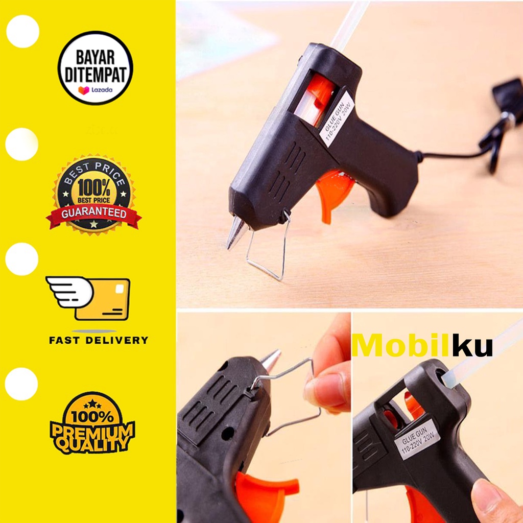 [BISA COD] lem tembak Kenmaster Glue Gun 20/40 Watt - Lem Tembak Cepat Panas