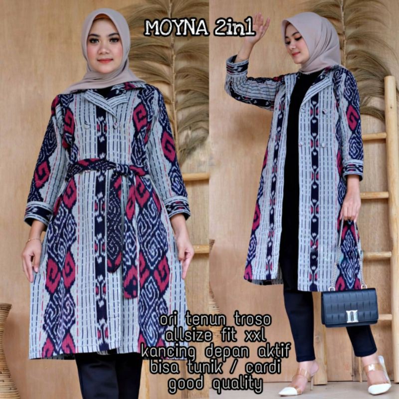 Blazer Tunik Tenun 2in1 / Moyna Tenun