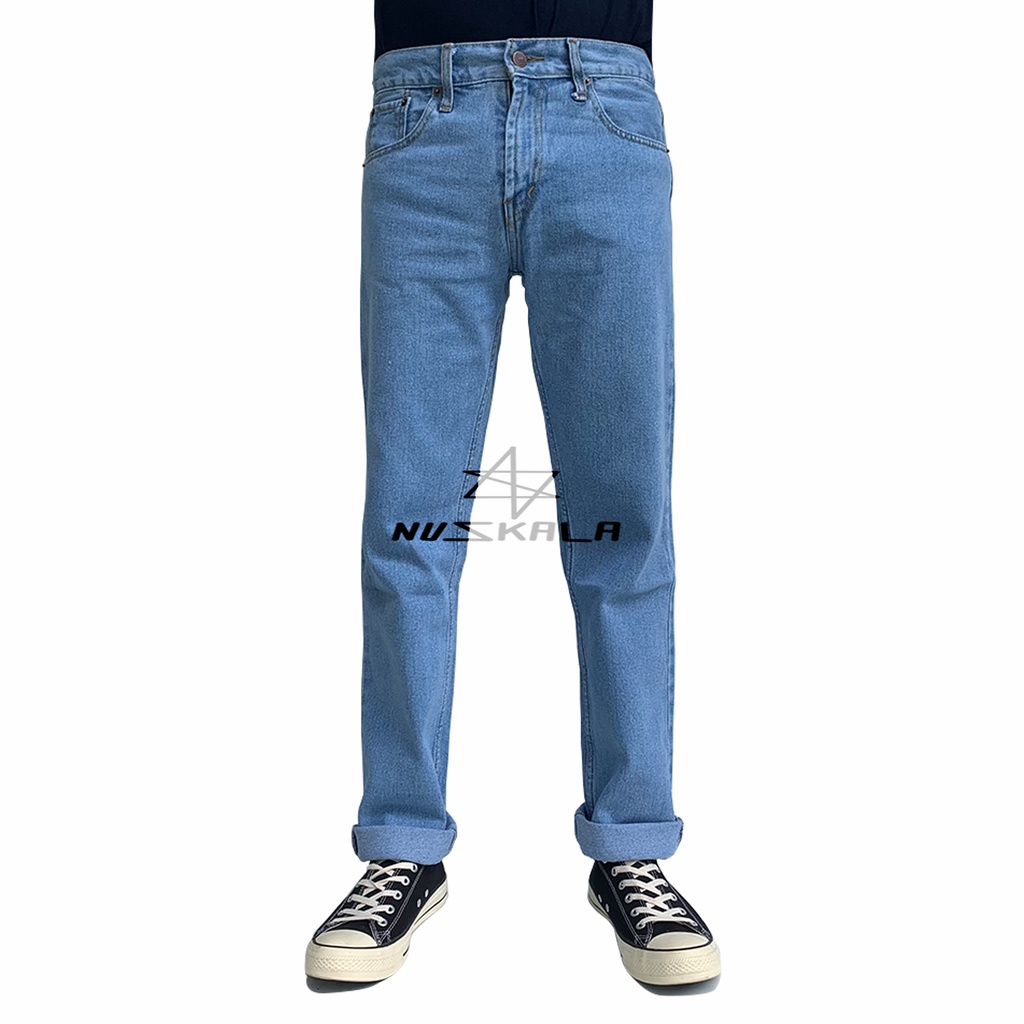 Celana jeans Lea Pria Panjang 606 Reguler Fit ukuran 28-38 Standar Jens