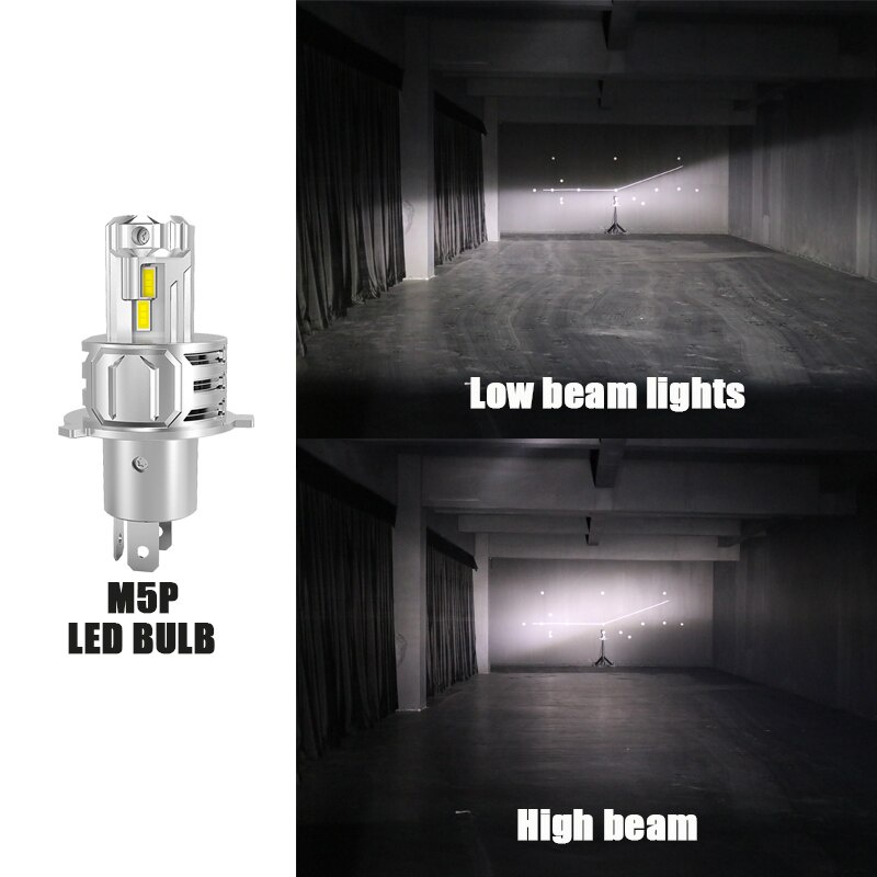 2Pcs M5P 90W 20000LM Mini H4 Lampu LED H7 LED H11 H8 HB4 HB3 9005 9006 Lampu Dioda untuk Mobil Turbo LED Bohlam 12V Lampu Depan