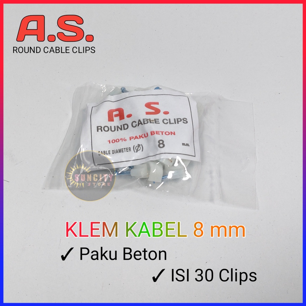 AS Klem Kabel / Klip Kabel Murah isi 30 Pcs