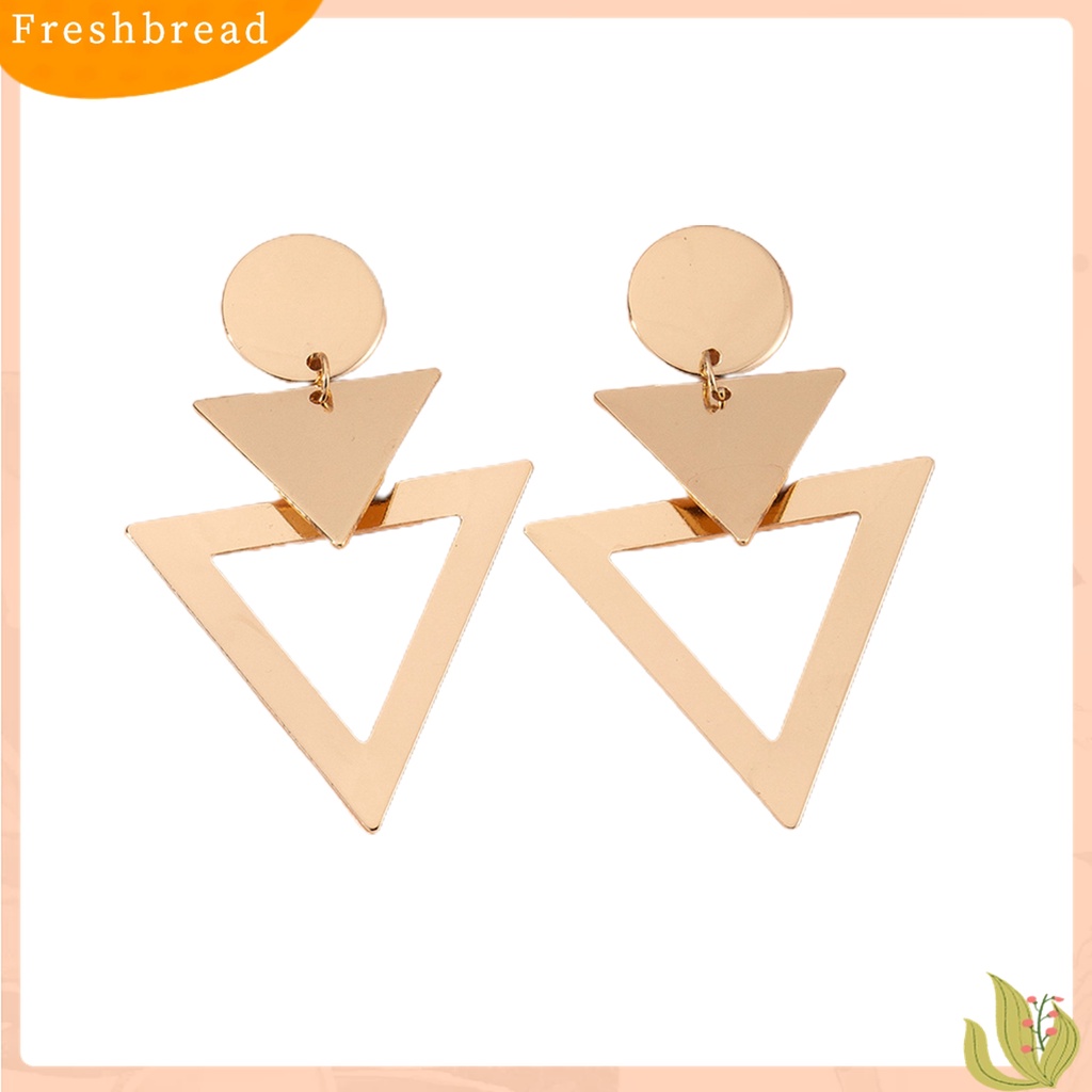 Terlaris Female Fashion Triangle Shape Hollow Drop Dangle Earrings Jewelry Accessories