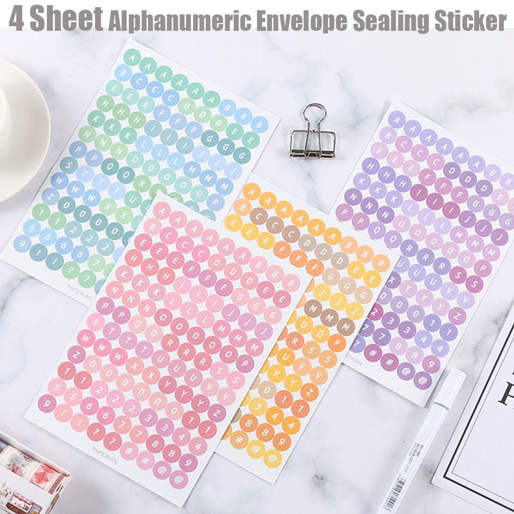 Populer Sealing Stickers DIY Alphanumeric Amplop Dekorasi Alat Tulis Sticker