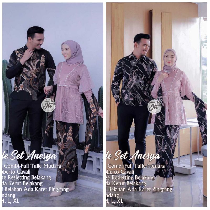 Baju couple set Anesya modern baju wisuda, seserahan, lamaran, nikahan