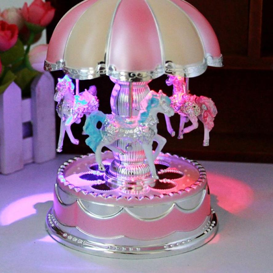 

VZ945 Kotak Musik Komedi Putar Carousel Merry-Go-Around Nostalgia Payung Music Box Kado Hadiah 【mäkä