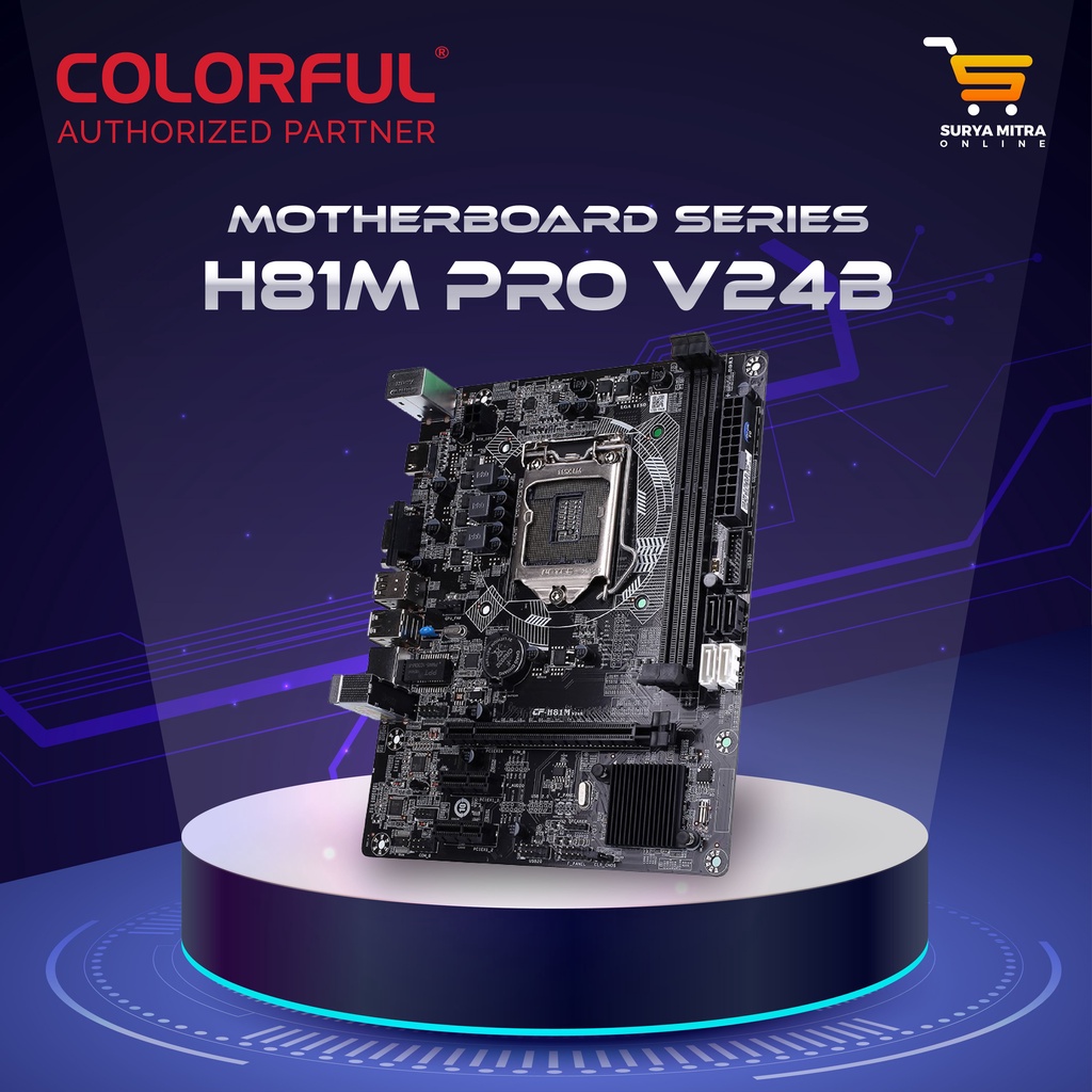 Motherboard Colorful H81M PRO V24B (LGA1150, H81M, DDR3, USB3.0)