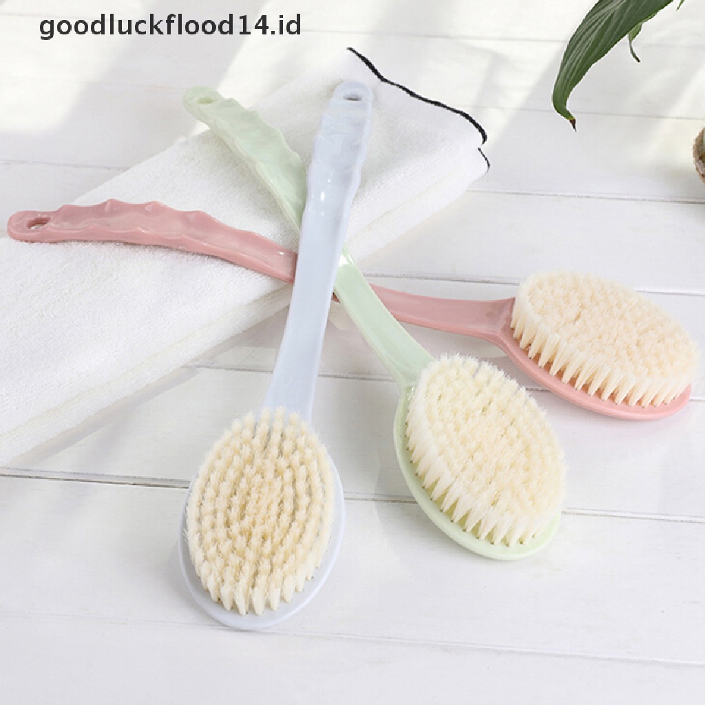 1pc Sikat Scrubber Punggung Dengan Gagang Panjang Untuk Mandi