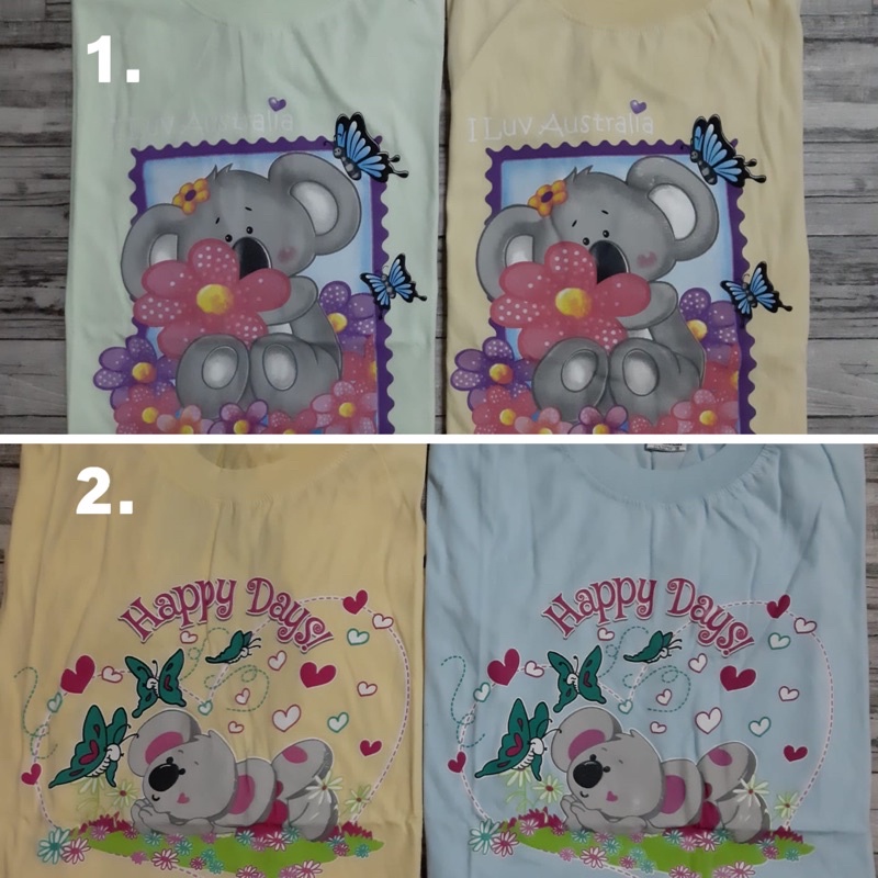 T Shirt Kaos Earthwear Anak Size 18 Warna