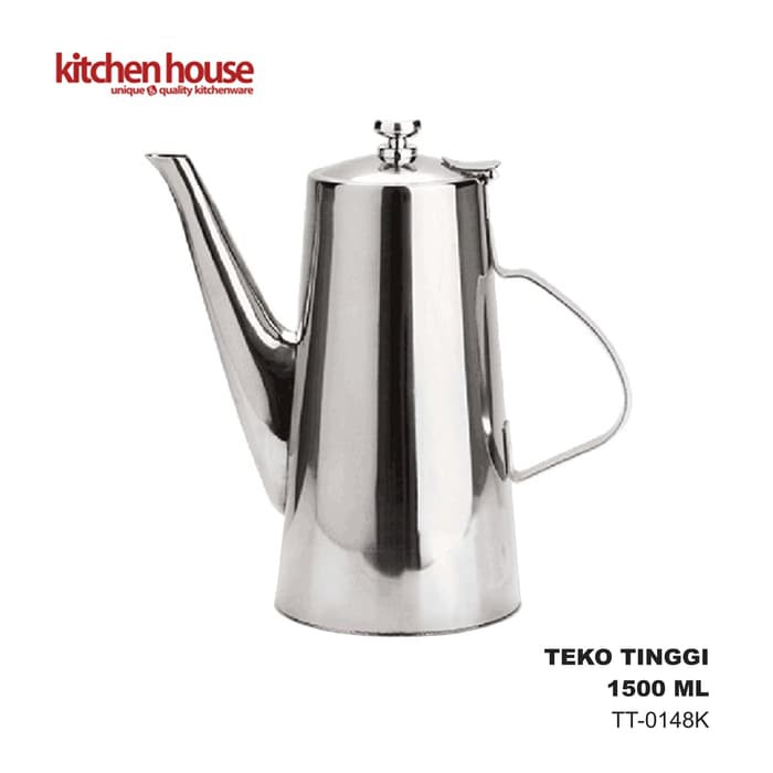 Kitchen House Teko Tuang Stainless Leher Panjang Tinggi 1.5 L TT0148K