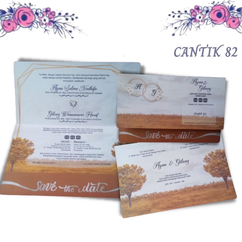 Blangko Undangan Pernikahan CANTIK 82