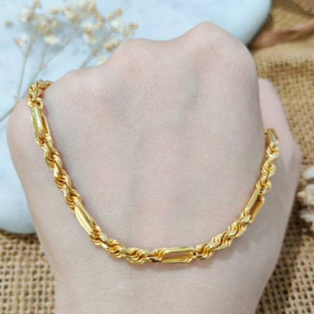 Kalung Korea Etnik Edisi Hadiah Lebaran Necklace Gold Toko Emas Asli