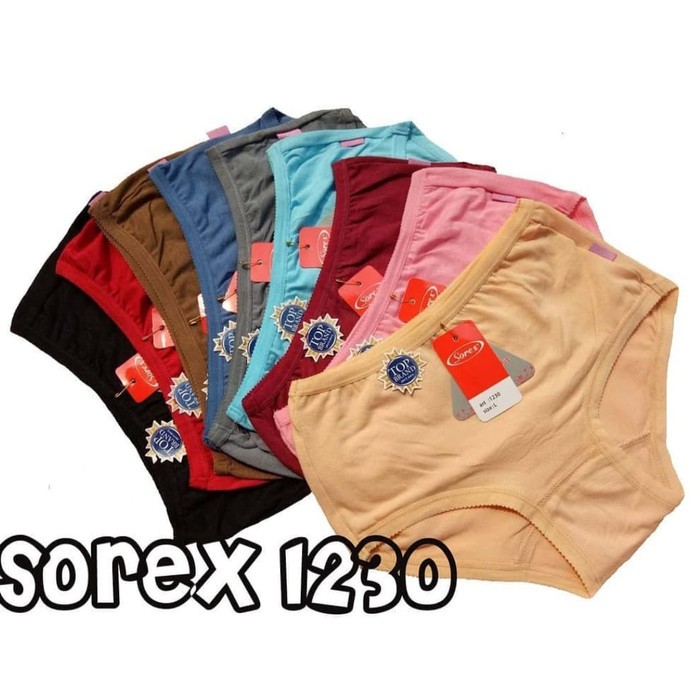 Celana Dalam Wanita Sorex 1230 Midi Size M L EL QL / CD Cewek Sorex M L XL XXL Jumbo Import