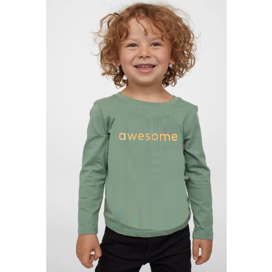 Kaos Anak Anko 1-8 tahun transportation-Olive awesome