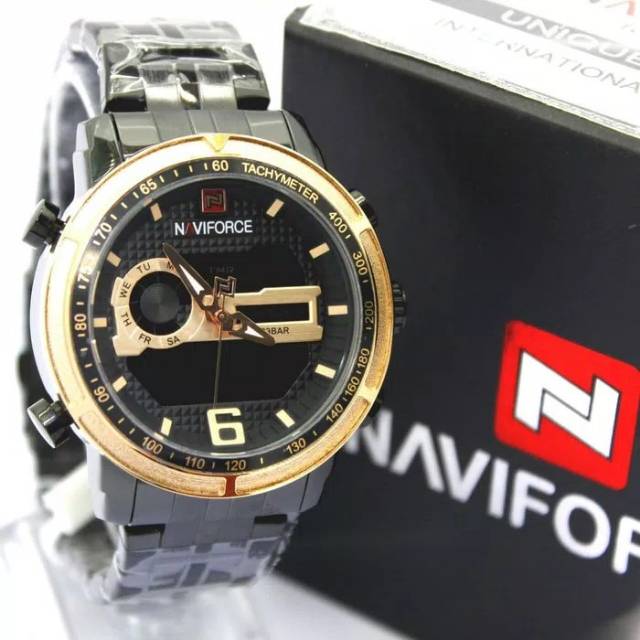 Jam Tangan Pria Naviforce Original Dual Time Seri NF9119 Garansi 1 Tahun