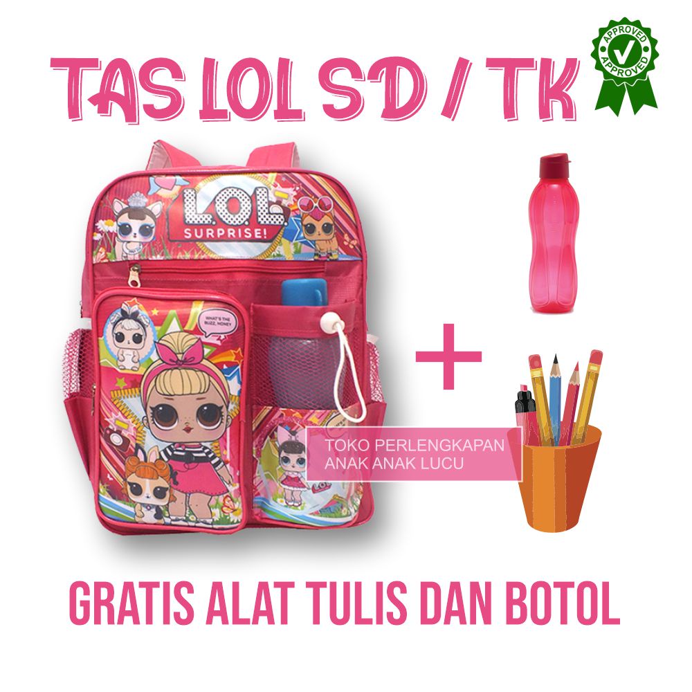 Tas LOL  / Tas anak Perempuan tas sekolah SD TK / Tas anak karakter LOL lucu
