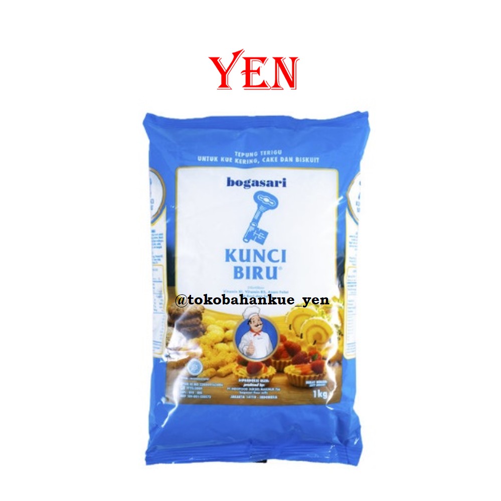 

Bogasari Tepung Terigu Kunci Biru Protein Rendah 1kg