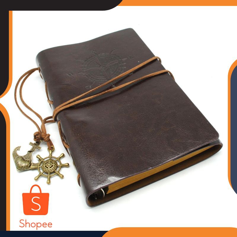 

Keren Buku Catatan Binder Kulit Retro Pirate - 8005